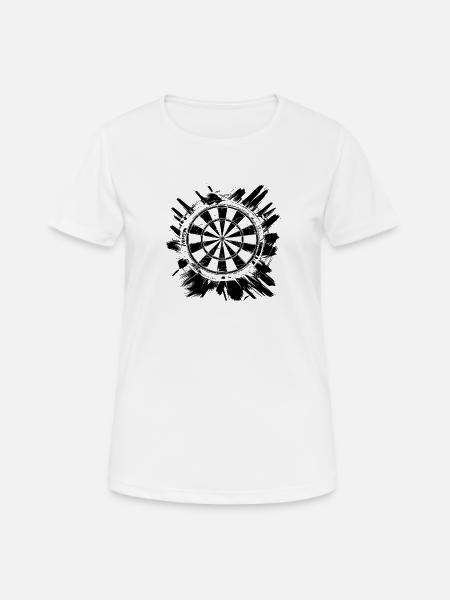 Dartscheibe Graffiti - Frauen T-Shirt atmungsaktiv - Weiß