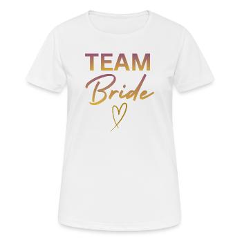 Team Bride - Frauen T-Shirt atmungsaktiv - Weiß - Vorne - AI Model Female 172 dark (172cm)