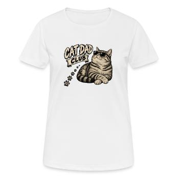cool dad club - coole Katze - Frauen T-Shirt atmungsaktiv - Weiß - Vorne - AI Model Female 172 dark (172cm)
