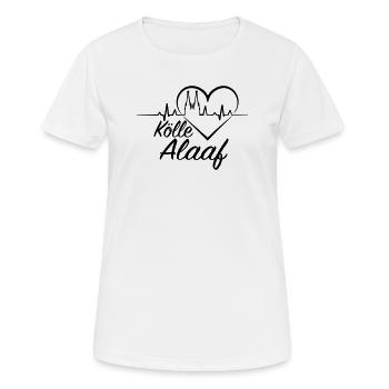 Kölle Alaaf - Frauen T-Shirt atmungsaktiv - Weiß - Vorne - AI Model Female 172 dark (172cm)