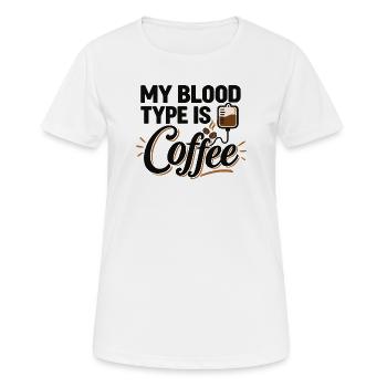 Kaffeeliebhaber, Espresso-Liebhaber, Koffein-Enthusiast - Frauen T-Shirt atmungsaktiv - Weiß - Vorne - AI Model Female 172 dark (172cm)