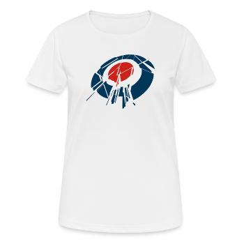 Dart - Frauen T-Shirt atmungsaktiv - Weiß - Vorne - AI Model Female 172 dark (172cm)