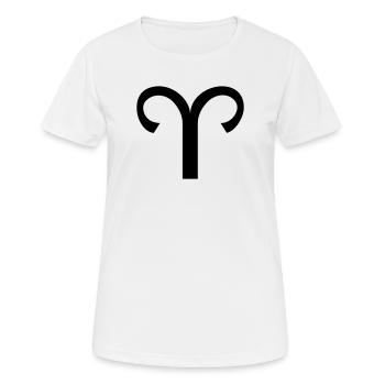 Zodiac Aries Design – The Sign of Aries - Women's Breathable T-Shirt - white - Front - AI Model Female 172 dark (172cm)