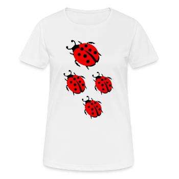 ladybug marienkaefer - Frauen T-Shirt atmungsaktiv - Weiß - Vorne - AI Model Female 172 dark (172cm)