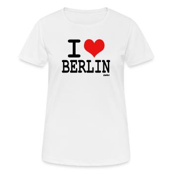 i love berlin - Frauen T-Shirt atmungsaktiv - Weiß - Vorne - AI Model Female 172 dark (172cm)