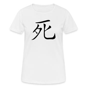 Tod- Kanji - Frauen T-Shirt atmungsaktiv - Weiß - Vorne - AI Model Female 172 dark (172cm)