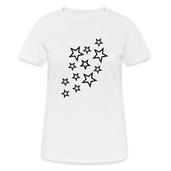 sterne und sternchen - Frauen T-Shirt atmungsaktiv - Weiß - Vorne - AI Model Female 172 dark (172cm)