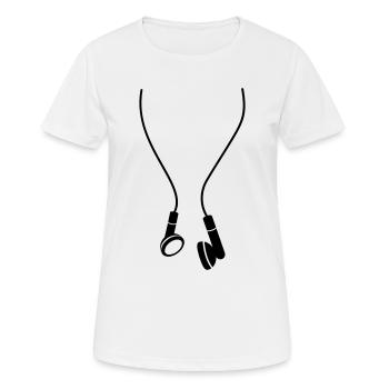 headphones - Frauen T-Shirt atmungsaktiv - Weiß - Vorne - AI Model Female 172 dark (172cm)