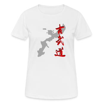 Okinawa - Kobudo - Kanji - Frauen T-Shirt atmungsaktiv - Weiß - Vorne - AI Model Female 172 dark (172cm)