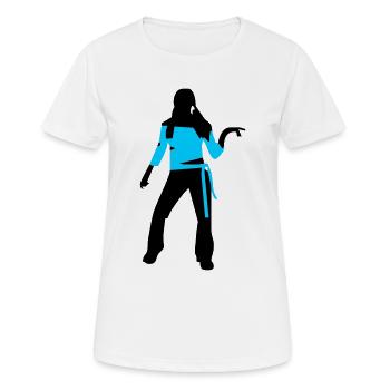 Danser, fille - T-shirt respirant Femme - blanc - Devant - AI Model Female 172 dark (172cm)