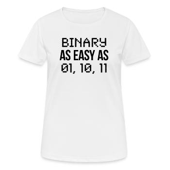 code binaire - T-shirt respirant Femme - blanc - Devant - AI Model Female 172 dark (172cm)