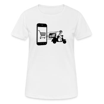 Achats en ligne et livraison scooter - T-shirt respirant Femme - blanc - Devant - AI Model Female 172 dark (172cm)