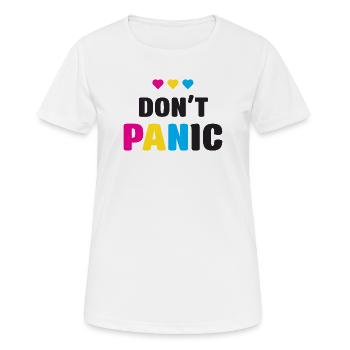 LGBT Pride Month - Keine Panik - Frauen T-Shirt atmungsaktiv - Weiß - Vorne - AI Model Female 172 dark (172cm)