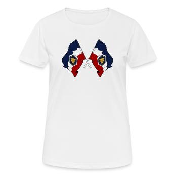 Zwei Flaggen durchquerten Utah - Frauen T-Shirt atmungsaktiv - Weiß - Vorne - AI Model Female 172 dark (172cm)
