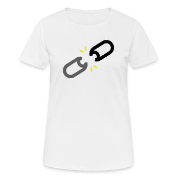 Gesprengte Kette Freiheit - Frauen T-Shirt atmungsaktiv - Weiß - Vorne - AI Model Female 172 dark (172cm)
