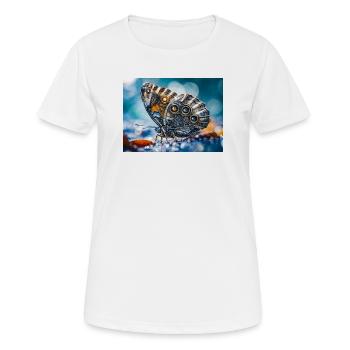 Robotik-Schmetterling - Frauen T-Shirt atmungsaktiv - Weiß - Vorne - AI Model Female 172 dark (172cm)