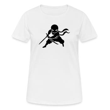 Ninja Samurai - Frauen T-Shirt atmungsaktiv - Weiß - Vorne - AI Model Female 172 dark (172cm)