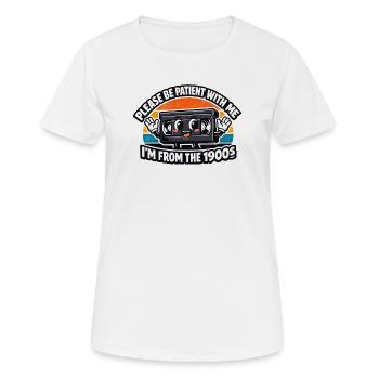 VHS Patience des années 1900 - T-shirt respirant Femme - blanc - Devant - AI Model Female 172 dark (172cm)
