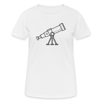 Télescope - T-shirt respirant Femme - blanc - Devant - AI Model Female 172 dark (172cm)