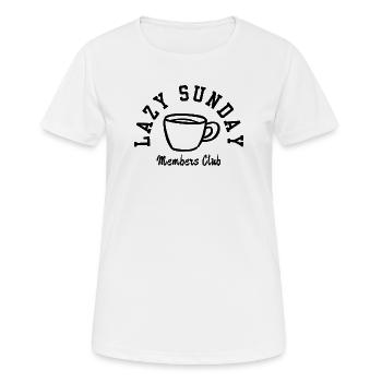 Édition des amateurs de café du club des membres du dimanche paresseux - T-shirt respirant Femme - blanc - Devant - AI Model Female 172 dark (172cm)