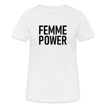 femme Power - Woman - Women - Women's Power - Women - Women's Breathable T-Shirt - white - Front - AI Model Female 172 dark (172cm)