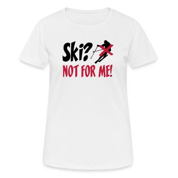 I hate Ski - Frauen T-Shirt atmungsaktiv - Weiß - Vorne - AI Model Female 172 dark (172cm)