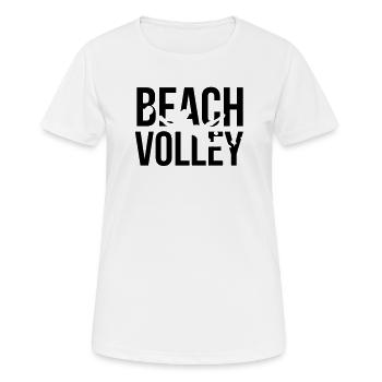 beach volley - T-shirt respirant Femme - blanc - Devant - AI Model Female 172 dark (172cm)