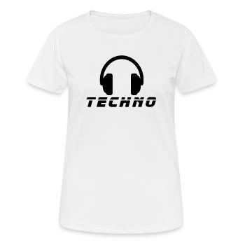 Techno Music - Frauen T-Shirt atmungsaktiv - Weiß - Vorne - AI Model Female 172 dark (172cm)