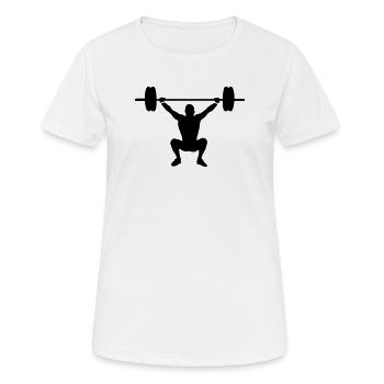 weight lifting - Women's Breathable T-Shirt - white - Front - AI Model Female 172 dark (172cm)