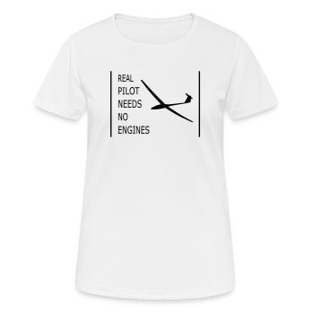Segelflugzeug - Frauen T-Shirt atmungsaktiv - Weiß - Vorne - AI Model Female 172 dark (172cm)
