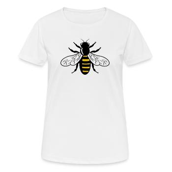 Honigbiene - Frauen T-Shirt atmungsaktiv - Weiß - Vorne - AI Model Female 172 dark (172cm)