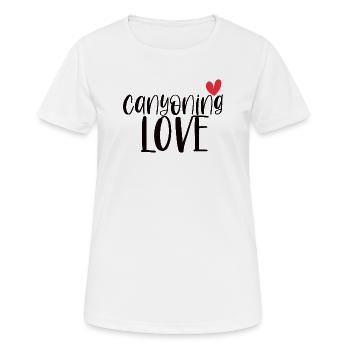 Escalade Canyoning Love Mountain Canyon Cadeau - T-shirt respirant Femme - blanc - Devant - AI Model Female 172 dark (172cm)