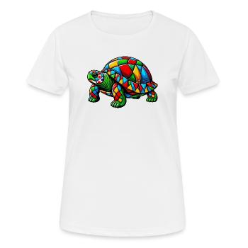Arlequin Tortue - T-shirt respirant Femme - blanc - Devant - AI Model Female 172 dark (172cm)