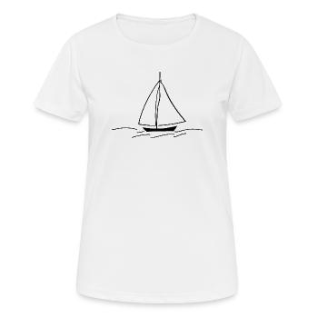 Voilier 2 - T-shirt respirant Femme - blanc - Devant - AI Model Female 172 dark (172cm)