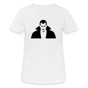 Vampire Illustration - Women's Breathable T-Shirt - white - Front - AI Model Female 172 dark (172cm)