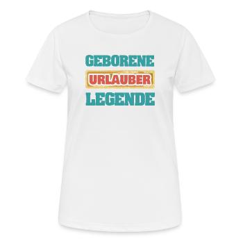 Cadeau pour les vacanciers - T-shirt respirant Femme - blanc - Devant - AI Model Female 172 dark (172cm)