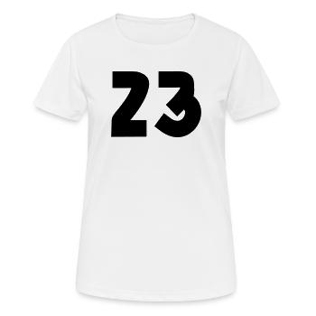 23 - Women's Breathable T-Shirt - white - Front - AI Model Female 172 dark (172cm)