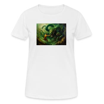 Heracles Battles the Hydra of Lerna - Women's Breathable T-Shirt - white - Front - AI Model Female 172 dark (172cm)