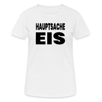 Eis - Frauen T-Shirt atmungsaktiv - Weiß - Vorne - AI Model Female 172 dark (172cm)