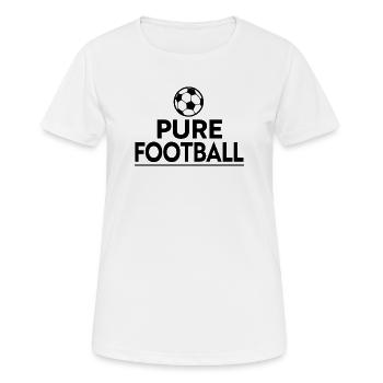 Football pur - T-shirt respirant Femme - blanc - Devant - AI Model Female 172 dark (172cm)