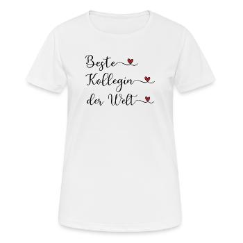 Beste Kollegin der Welt - Frauen T-Shirt atmungsaktiv - Weiß - Vorne - AI Model Female 172 dark (172cm)