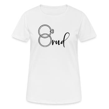 Bagues de fiançailles mariées mariage - T-shirt respirant Femme - blanc - Devant - AI Model Female 172 dark (172cm)