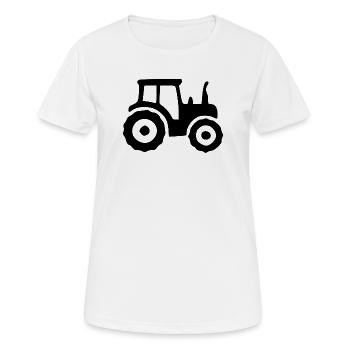 Don de l’agriculture de tracteurs pour les agriculteurs - T-shirt respirant Femme - blanc - Devant - AI Model Female 172 dark (172cm)