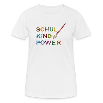 Pouvoir des écoliers - T-shirt respirant Femme - blanc - Devant - AI Model Female 172 dark (172cm)