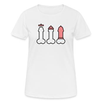 Condom 2 clr - T-shirt respirant Femme - blanc - Devant - AI Model Female 172 dark (172cm)