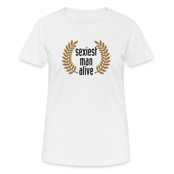 sexiest man alive - Frauen T-Shirt atmungsaktiv - Weiß - Vorne - AI Model Female 172 dark (172cm)