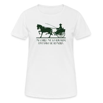 Mein Wagen - Frauen T-Shirt atmungsaktiv - Weiß - Vorne - AI Model Female 172 dark (172cm)