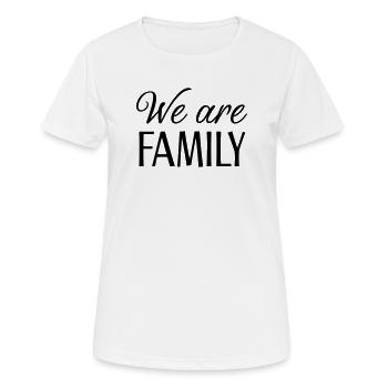 Nous sommes une famille - T-shirt respirant Femme - blanc - Devant - AI Model Female 172 dark (172cm)