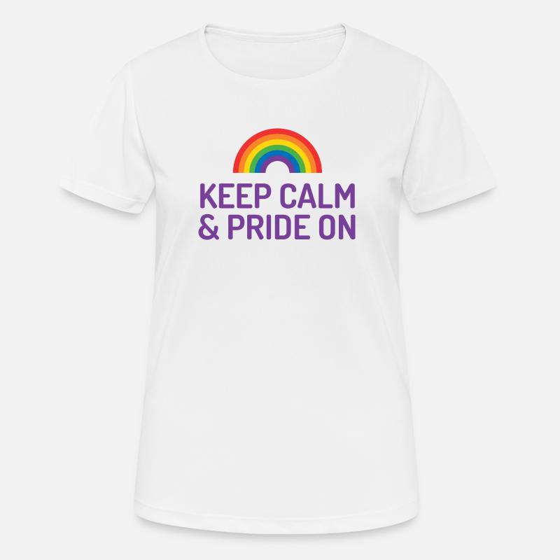 Pride Month - Keep Calm and Pride On - Women's Breathable T-Shirt - white