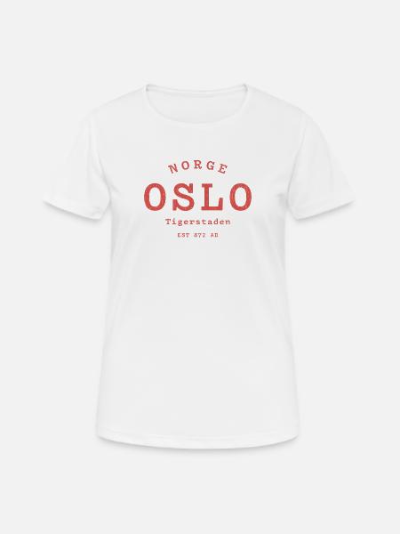 Oslo Tigerstaden Emblem 872AD - Frauen T-Shirt atmungsaktiv - Weiß